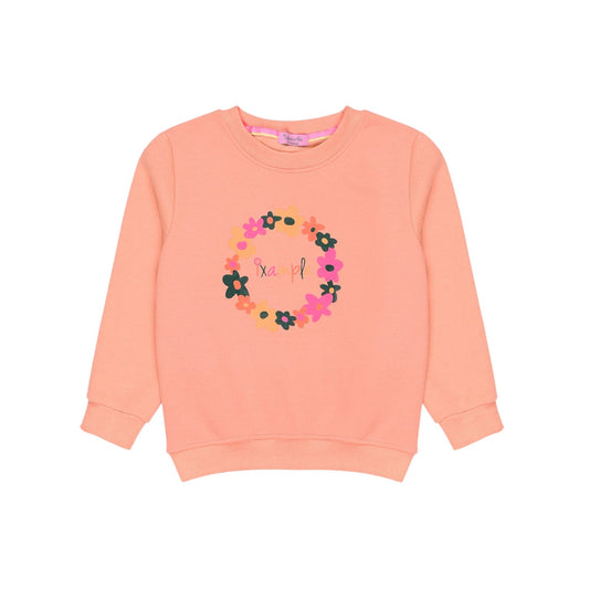 Peach Printed Sweatshirt | IXAMPLE