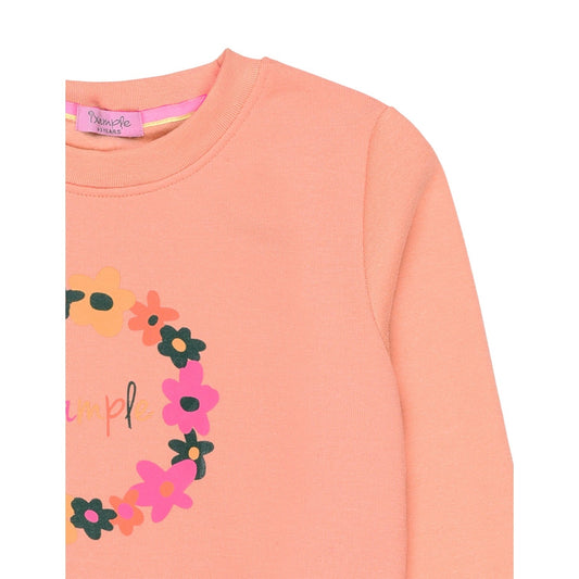 Peach Printed Sweatshirt | IXAMPLE