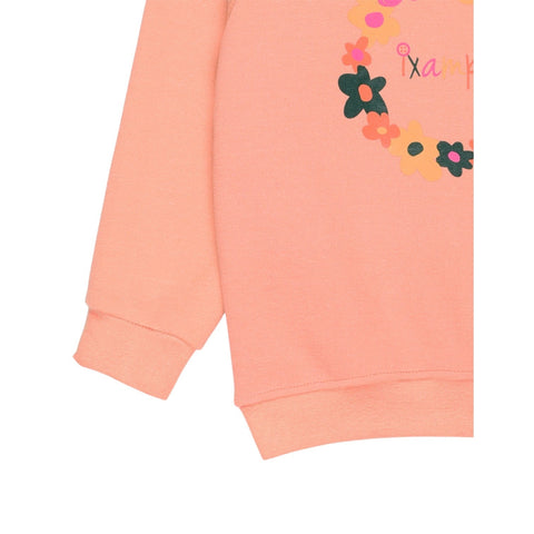 Peach Printed Sweatshirt | IXAMPLE