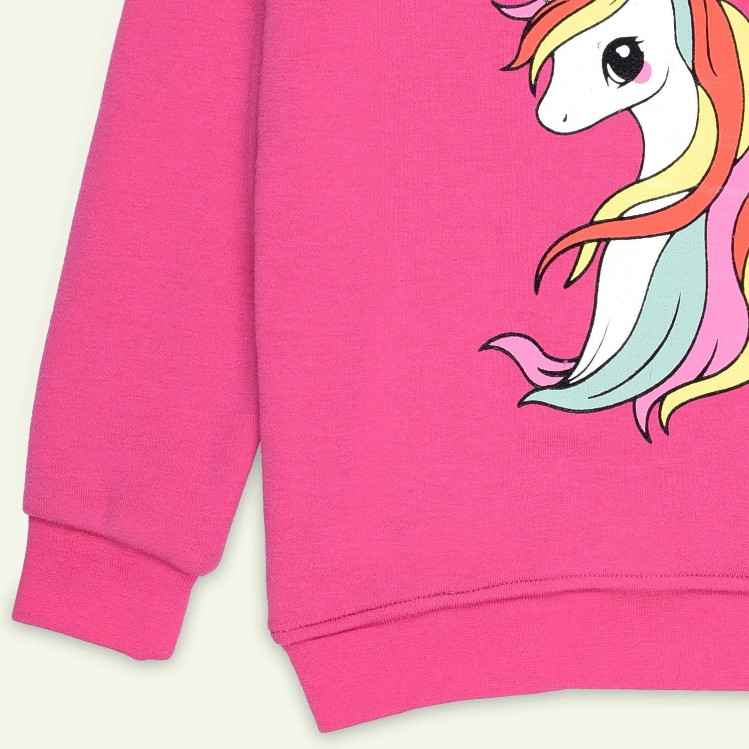 Pink Unicorn Printed Sweatshirt | IXAMPLE