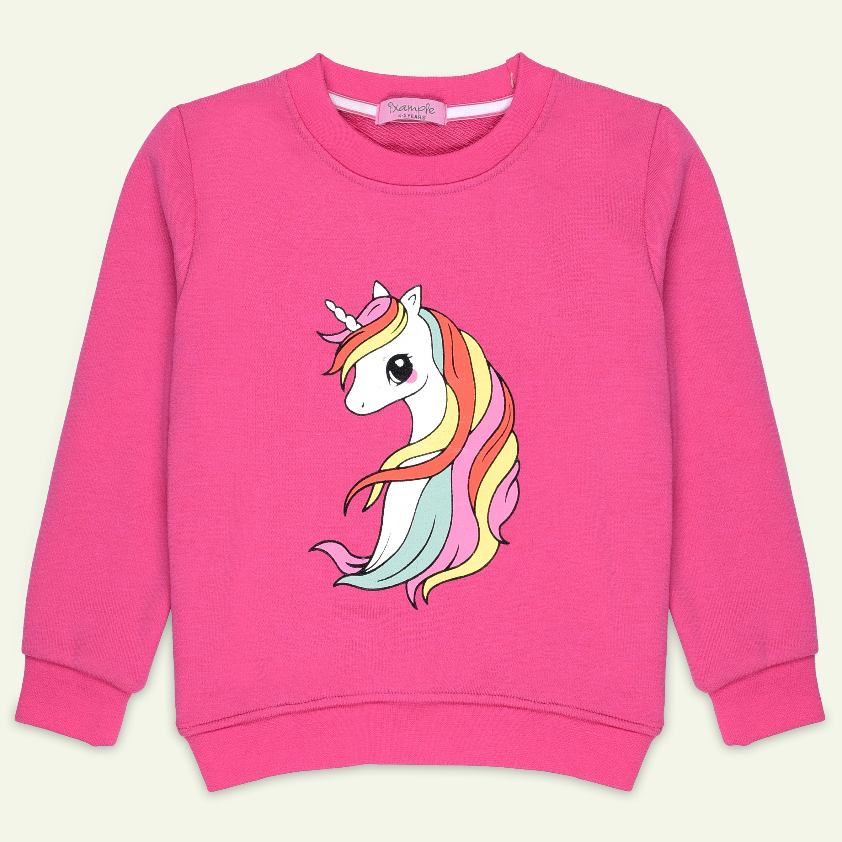 Pink Unicorn Printed Sweatshirt | IXAMPLE