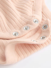 Pink/Cream Baby Long Sleeve Frill Bodysuits 4 Pack (0mths-2yrs)