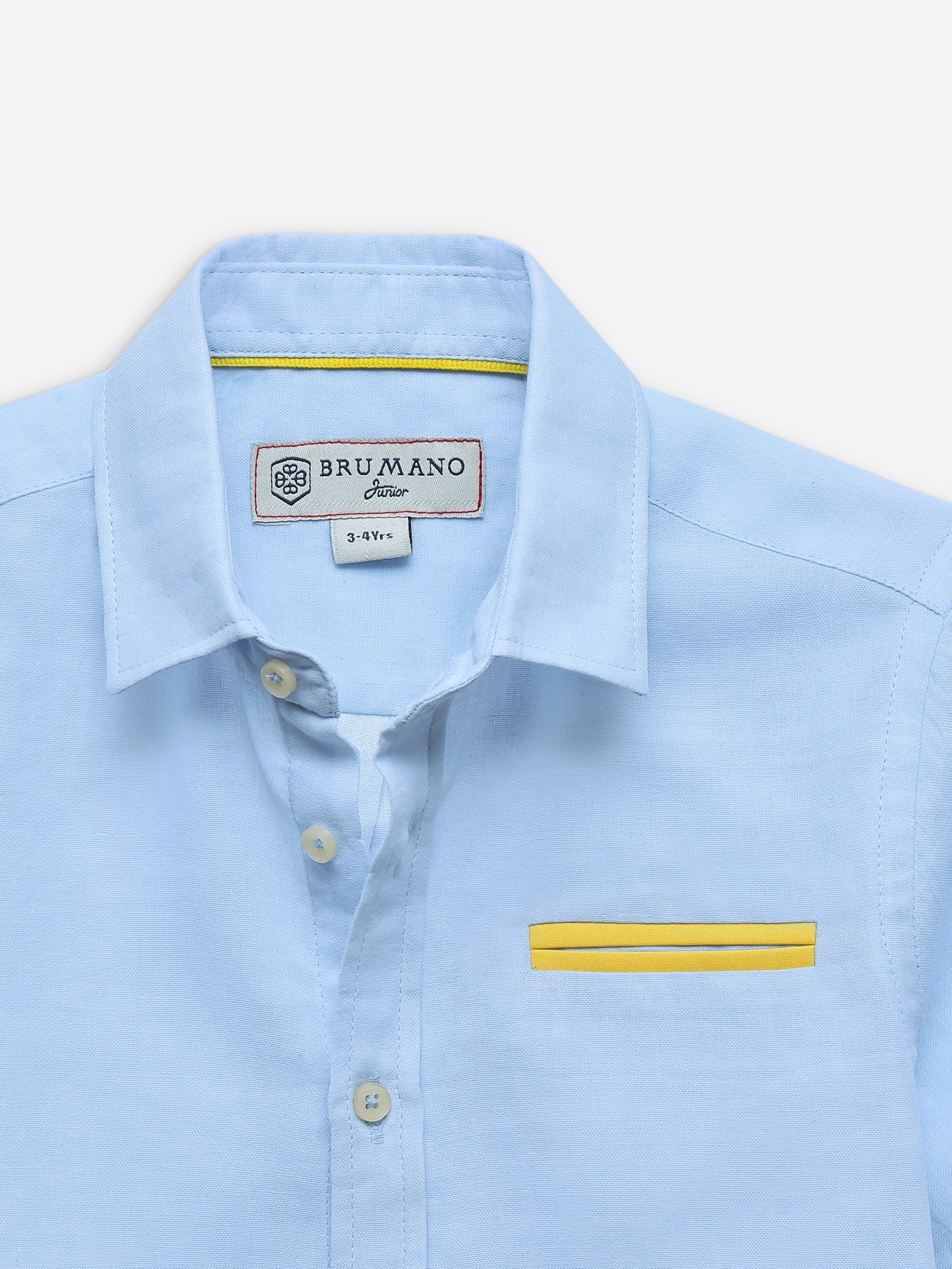 Sky Blue Half Sleeve Casual Shirt With Pocket Detailing Brumano Pakistan