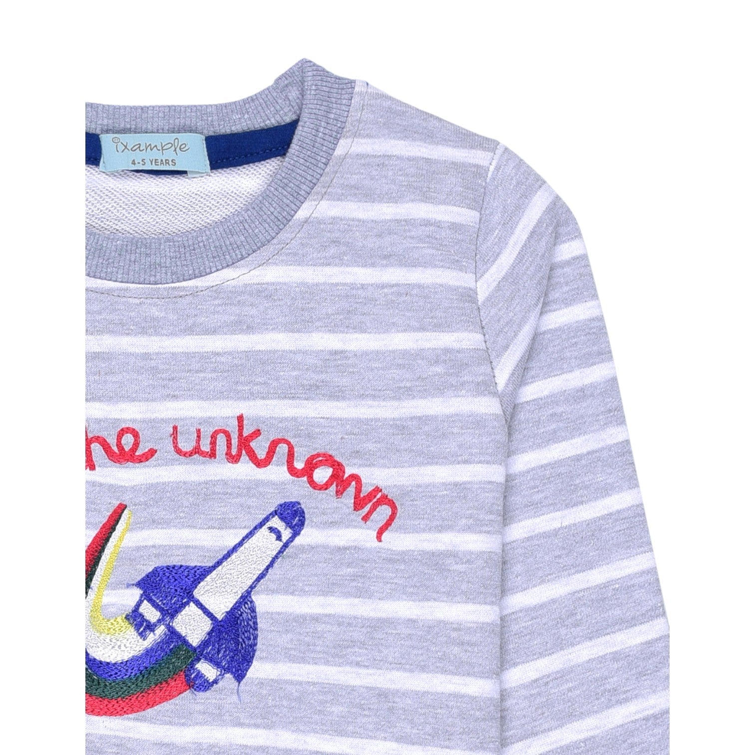 Striped Embroidered Sweatshirt | IXAMPLE