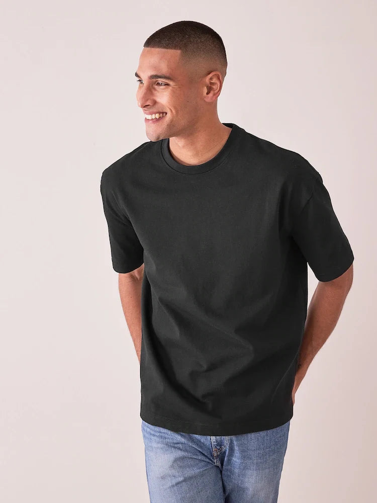 Black Relaxed Fit Heavyweight T-Shirt