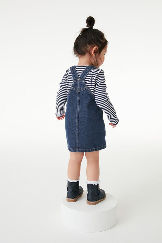 Denim Pinafore Dress NEXT UK