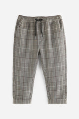 Neutral Pull-On Check Trousers NEXT UK