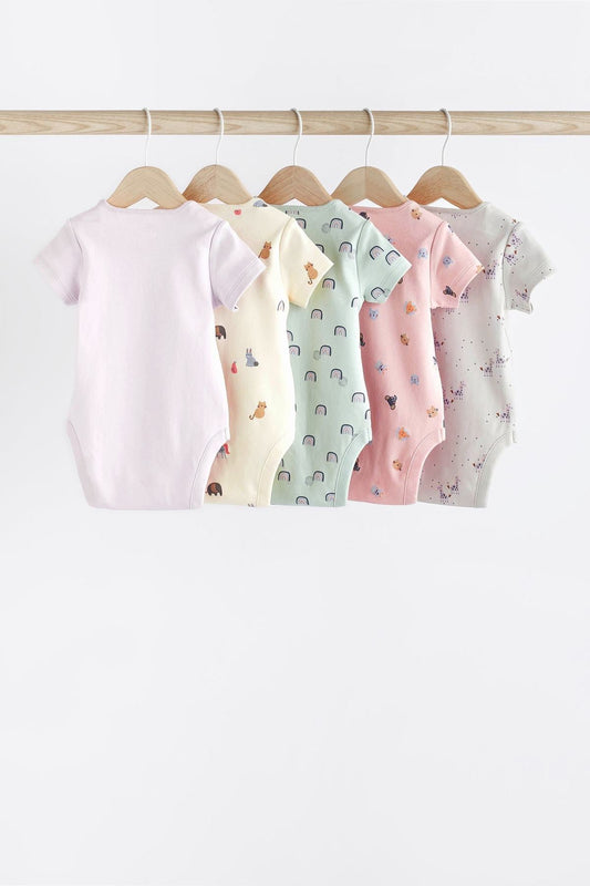 Baby Short Sleeve Bodysuits 5 Pack NEXT UK