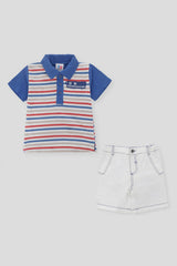 2  Pcs  Set T-Shirt & Shorts Boy Cotton candy Pakistan