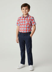 Boys Red Check Shirt