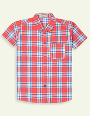 Boys Red Check Shirt