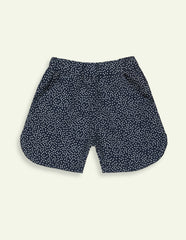 Polka Dot Navy Twill Shorts