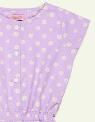 Girls Floral Printed Playsuit