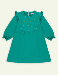 2 Pc Long Sleeves Girls Dress & Tights Set