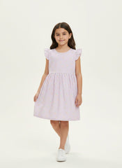 Purple Floral Cotton Dress