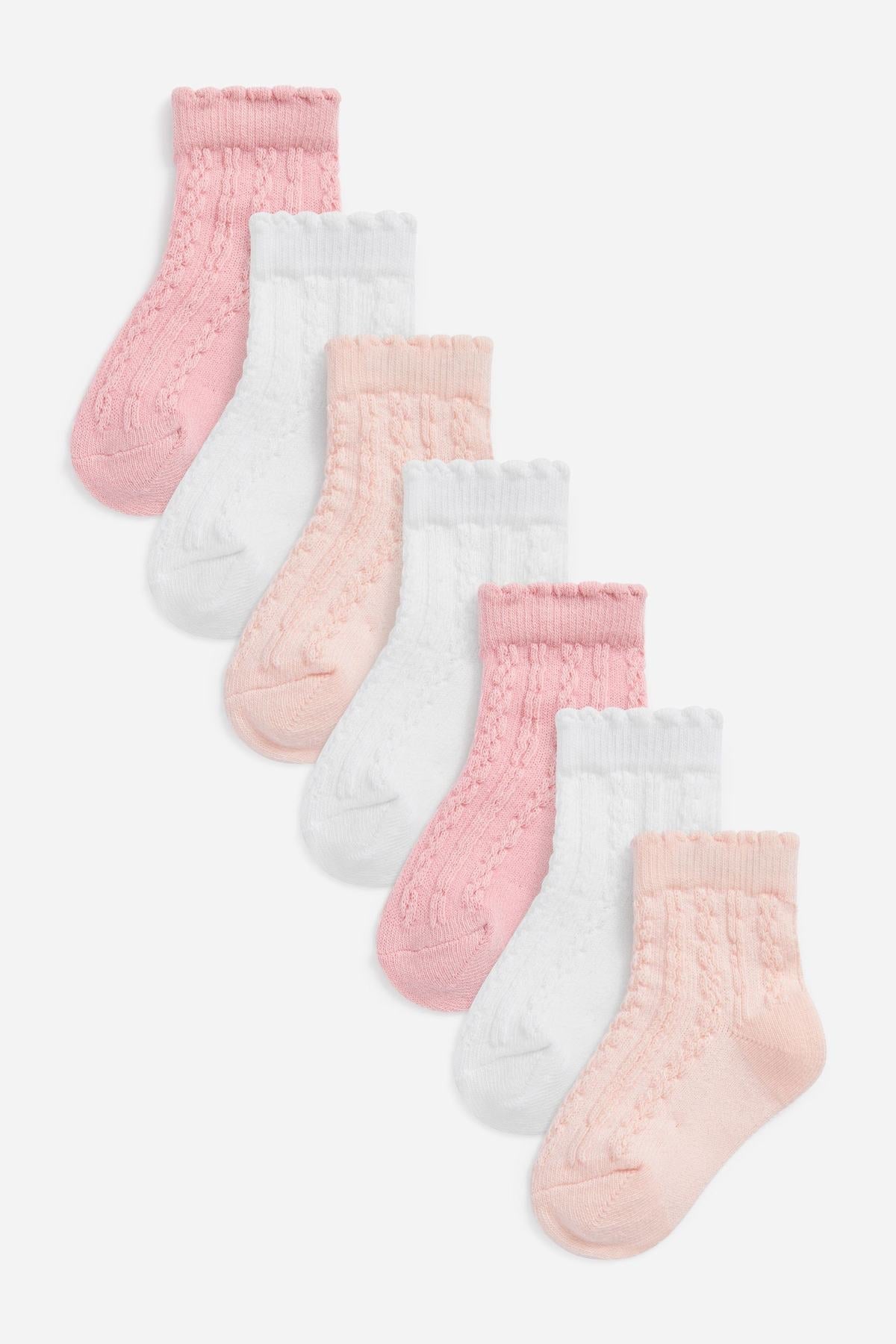 Baby Cable Socks 7 Pack