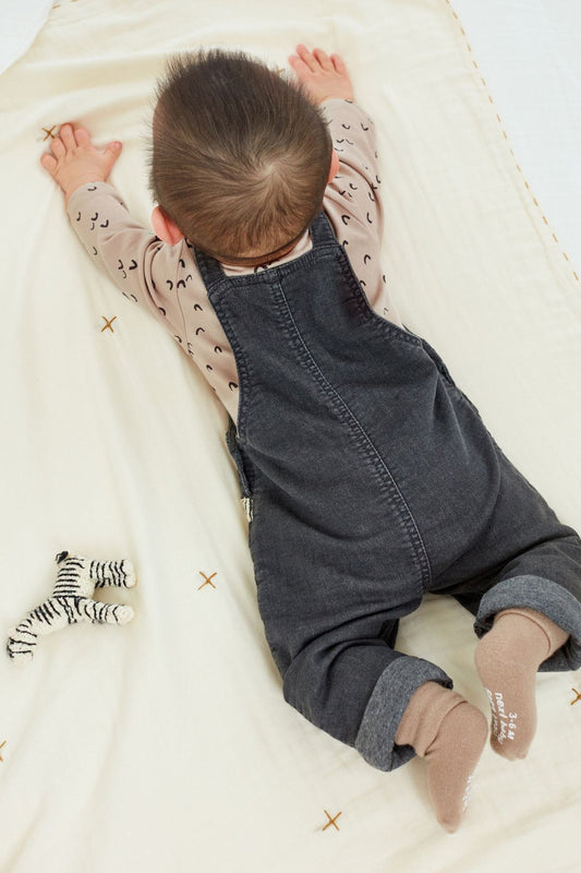 2 Piece Baby Denim Dungarees And Bodysuit Set