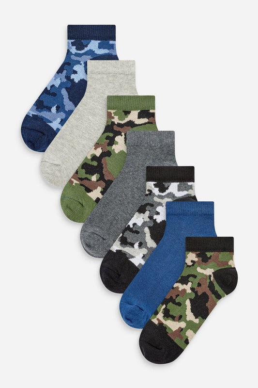 7 Pack Cotton Rich Trainer Socks NEXT UK