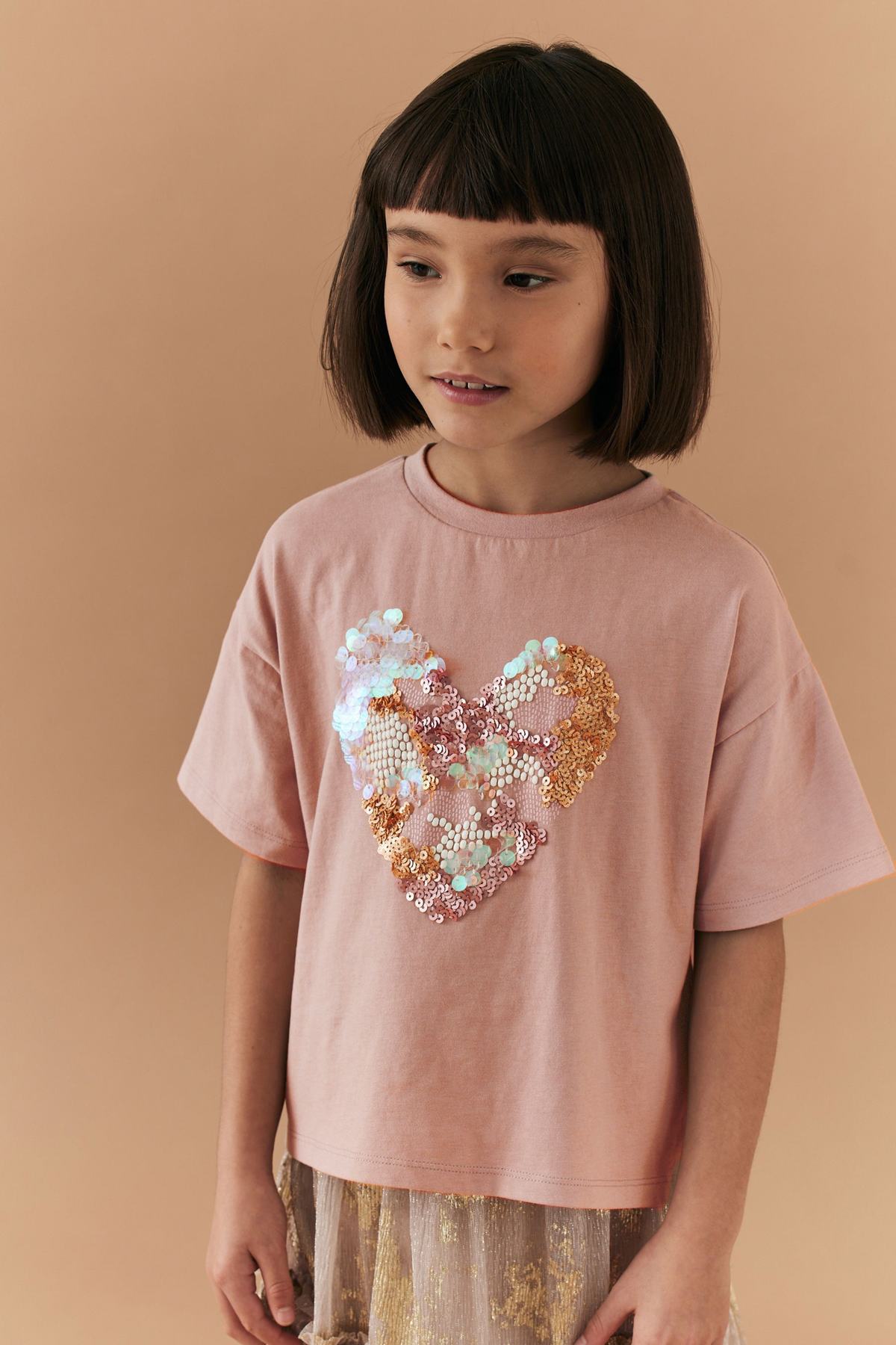 Sequin Heart T Shirt NEXT UK