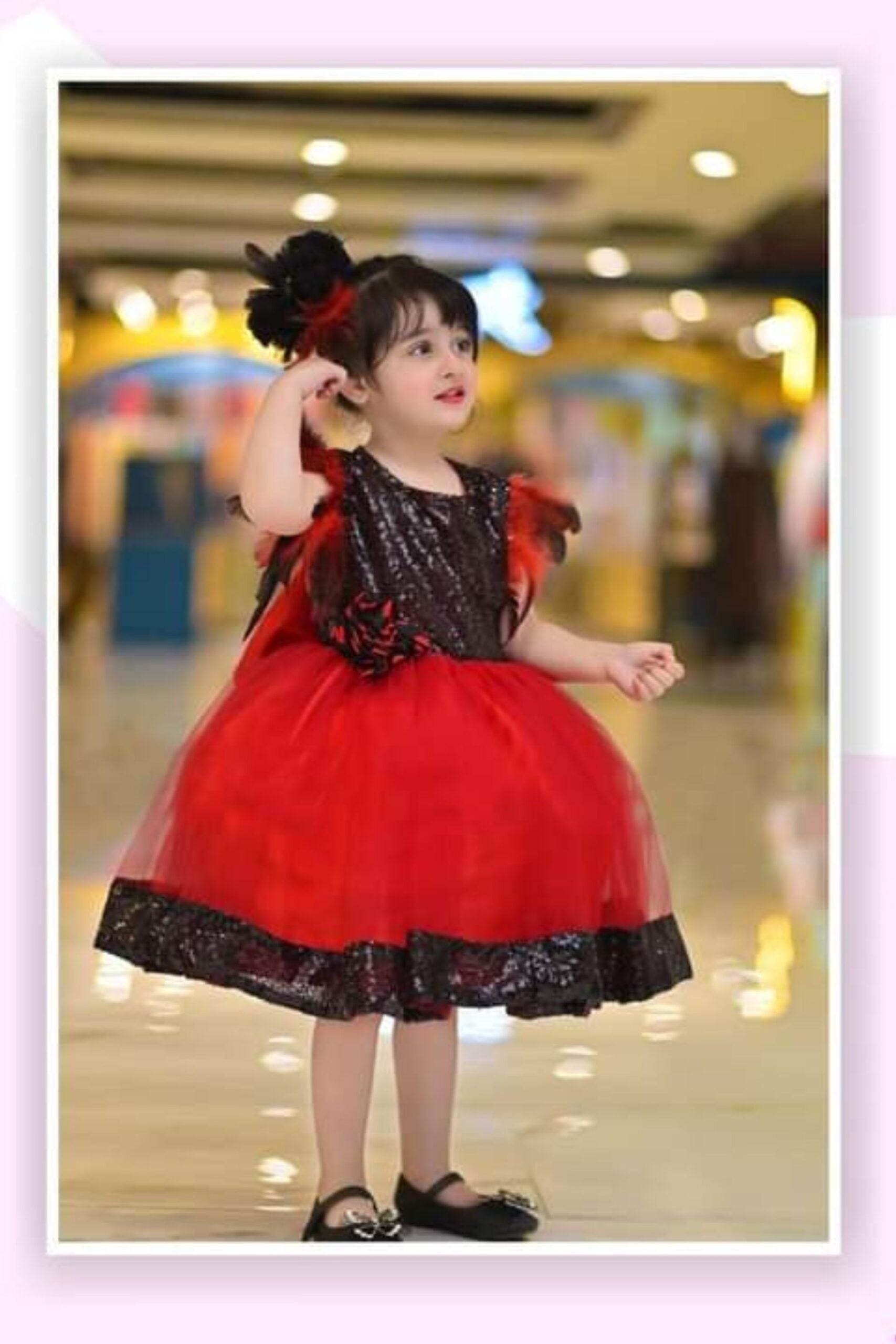 Red & Black | QS STUDIO | Frocks | Newborn baby clothes