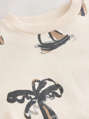 White Palm and Sun Short Sleeve All-Over Print T-Shirt (3 Month-7 Years) (3mths-7yrs)