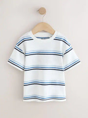 Blue/Green Car Short Sleeve Graphic T-Shirts 4 Pack (3mths-7yrs)