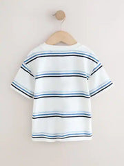 Blue/Green Car Short Sleeve Graphic T-Shirts 4 Pack (3mths-7yrs)