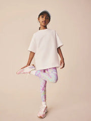 Multi Flower Tie Dye Leggings (3-16yrs)