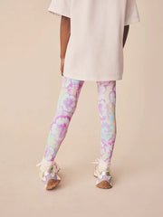 Multi Flower Tie Dye Leggings (3-16yrs)