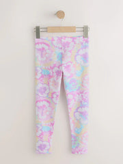 Multi Flower Tie Dye Leggings (3-16yrs)