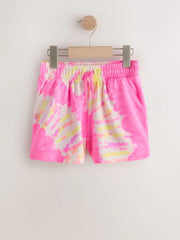 Pink/Yellow Tie Dye Jersey Shorts (3-16yrs)