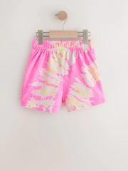Pink/Yellow Tie Dye Jersey Shorts (3-16yrs)