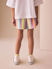 Rainbow Stripe Textured Shorts (3-16yrs)