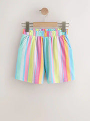 Rainbow Stripe Textured Shorts (3-16yrs)