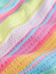 Rainbow Stripe Textured Shorts (3-16yrs)
