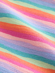 Pink/Blue Stripe Wide Leg Textured Trousers (3-16yrs)