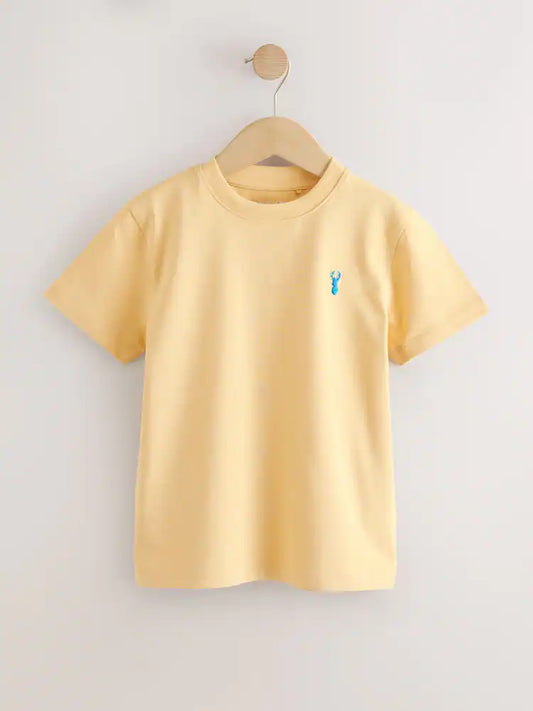 Soft Yellow Stag Regular Fit Short Sleeve T-Shirt (3-16yrs)