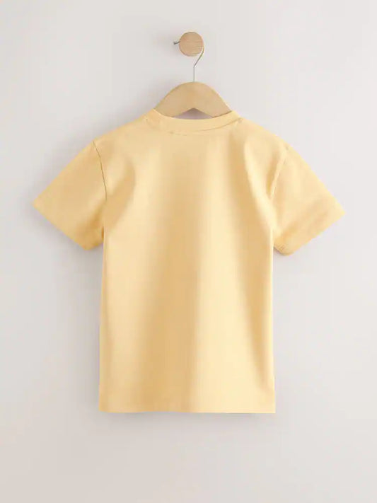 Soft Yellow Stag Regular Fit Short Sleeve T-Shirt (3-16yrs)
