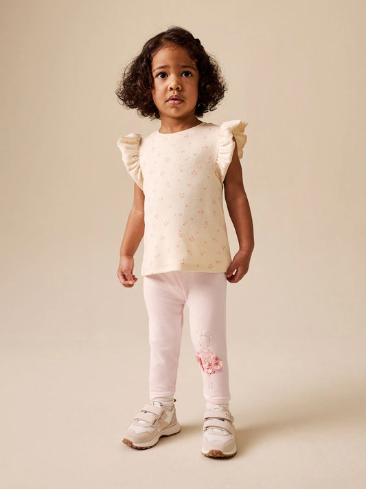 Pink Ballerina Embellished Leggings (3mths-7yrs)