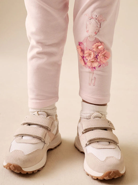Pink Ballerina Embellished Leggings (3mths-7yrs)