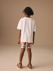 White Unicorn Sequin T-Shirt and Cycling Shorts Set (3-16yrs)