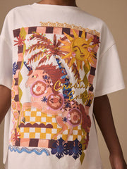 White Unicorn Sequin T-Shirt and Cycling Shorts Set (3-16yrs)