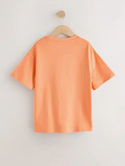Orange Hello Kitty Oversized Graphic Print T-Shirt (3-16yrs)