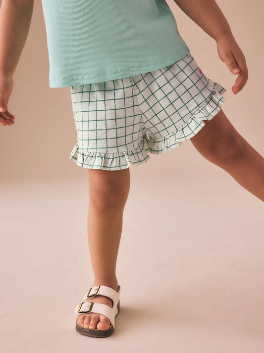 Ecru White Flower Shorts (3mths-7yrs)