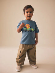 Blue Lion Car Short Sleeve Graphic T-Shirt (3mths-7yrs)