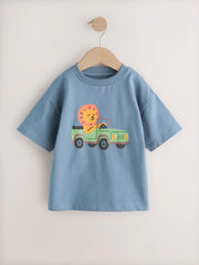 Blue Lion Car Short Sleeve Graphic T-Shirt (3mths-7yrs)