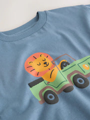 Blue Lion Car Short Sleeve Graphic T-Shirt (3mths-7yrs)