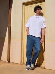 Dark Blue Relaxed Fit Lightweight Jeans