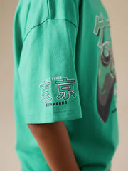 Green Controller Back Print Short Sleeve Graphic T-Shirt (3-16yrs)