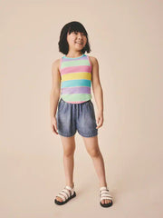 Pastel Stripe Rib Vest (3-16yrs)